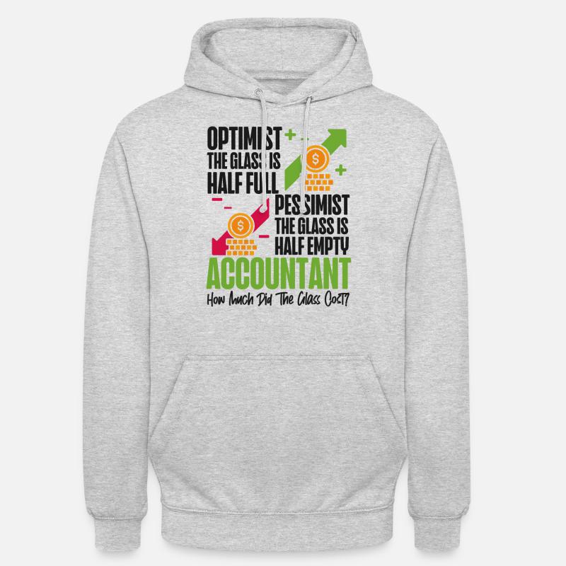 Comptable Comptable Comptable - Sweat-shirt à capuche unisexe - gris clair chiné