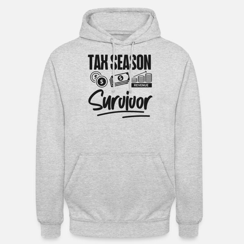 Comptable Comptable Comptable - Sweat-shirt à capuche unisexe - gris clair chiné