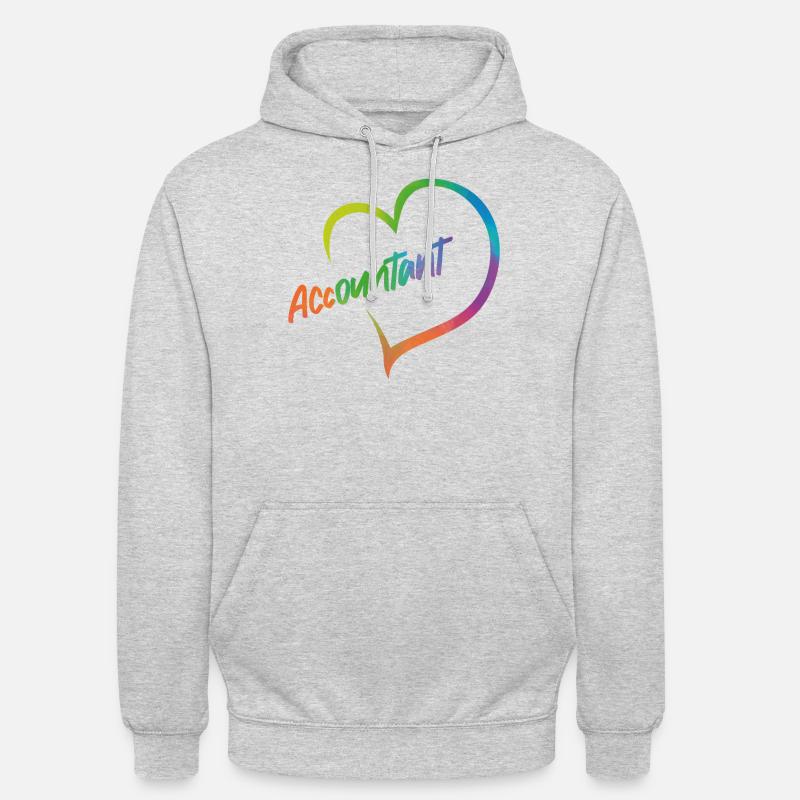 Comptable Comptable Comptable - Sweat-shirt à capuche unisexe - gris clair chiné