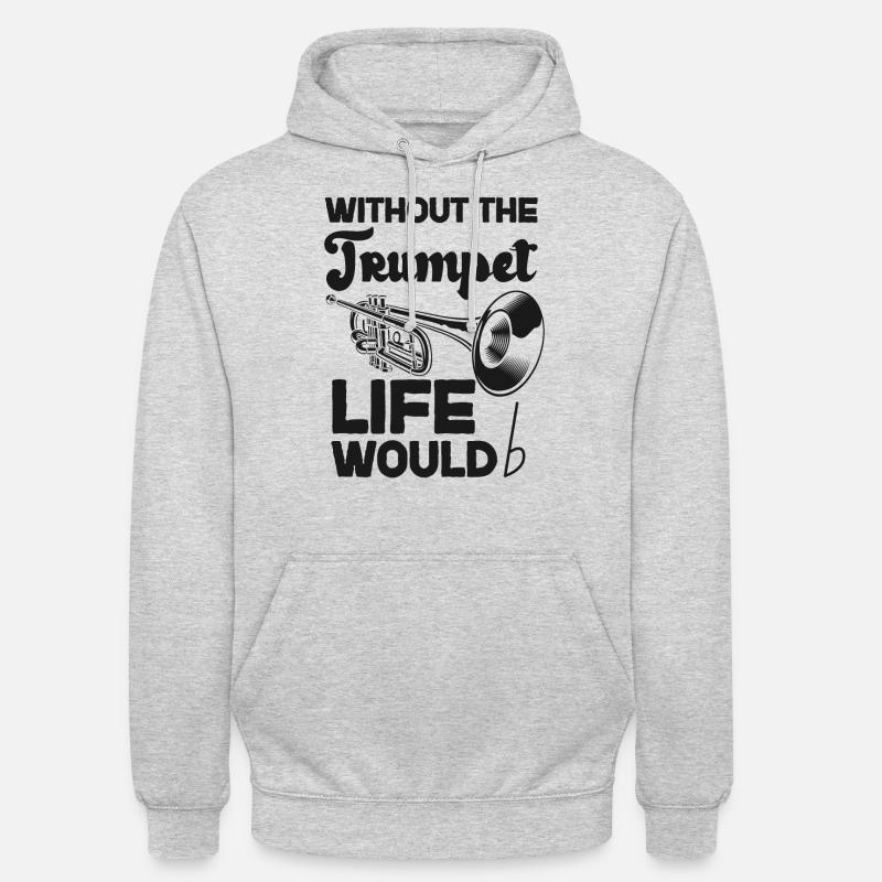 Trompettiste B bémol sans le - Sweat-shirt à capuche unisexe - gris clair chiné