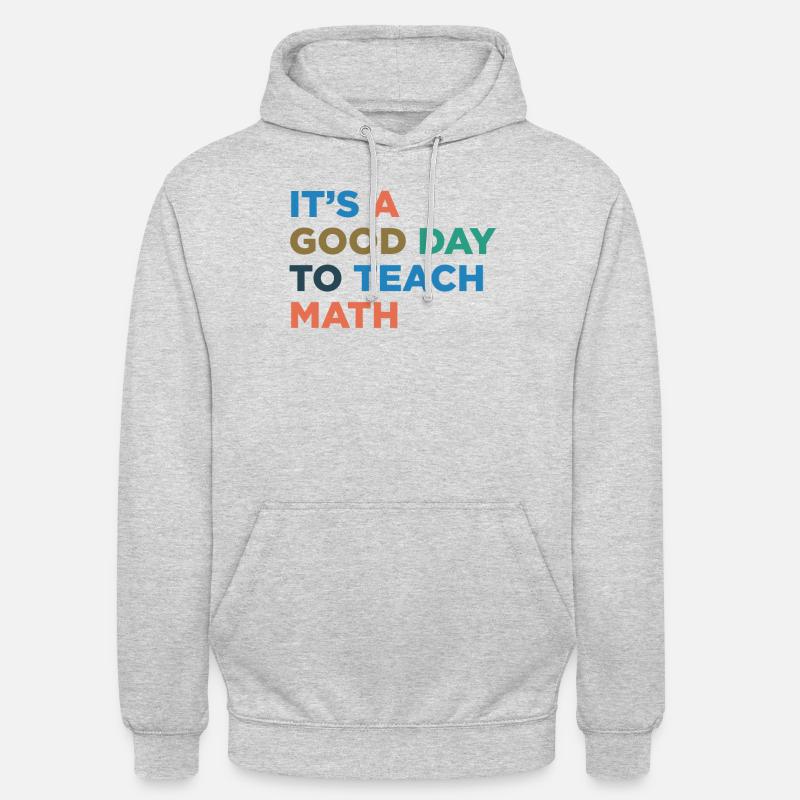 Enseigner les professeurs de mathématiques - Sweat-shirt à capuche unisexe - gris clair chiné