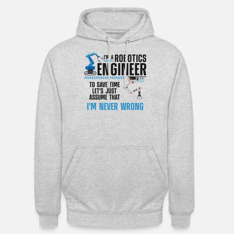 Robot Robotics Engineer I'm A - Unisex Hoodie - Hellgrau meliert