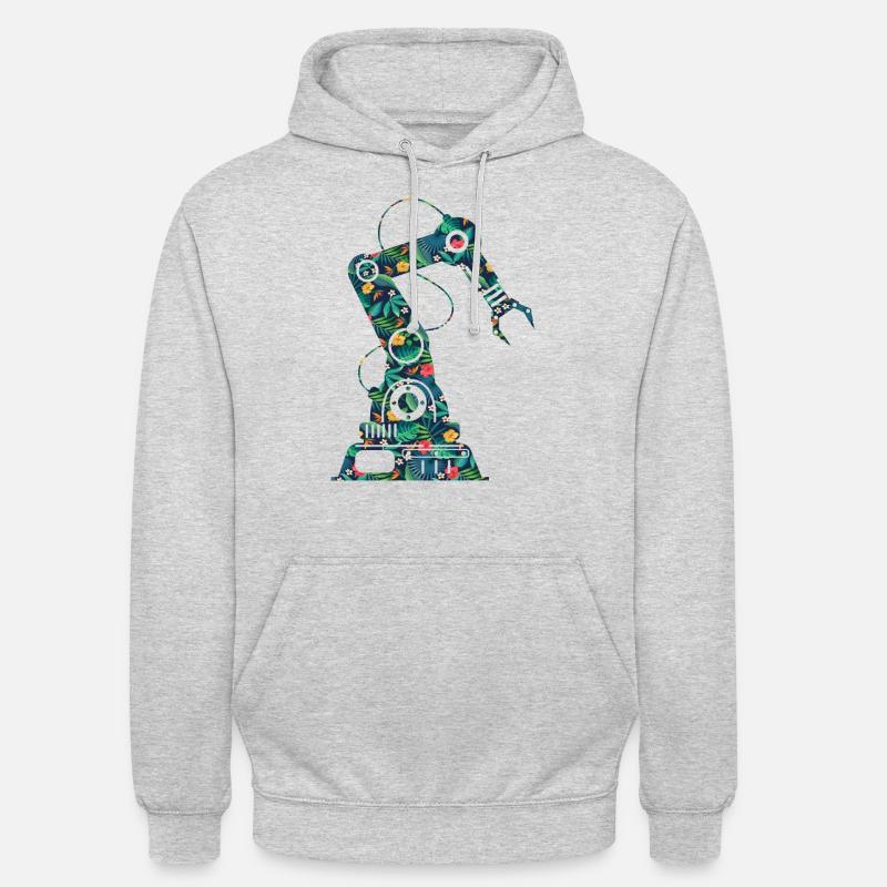 Robot Robotics Engineer Flower - Unisex Hoodie - light heather grey