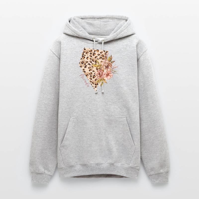 Nevada Leopard Pattern Map Leo Unisex Hoodie