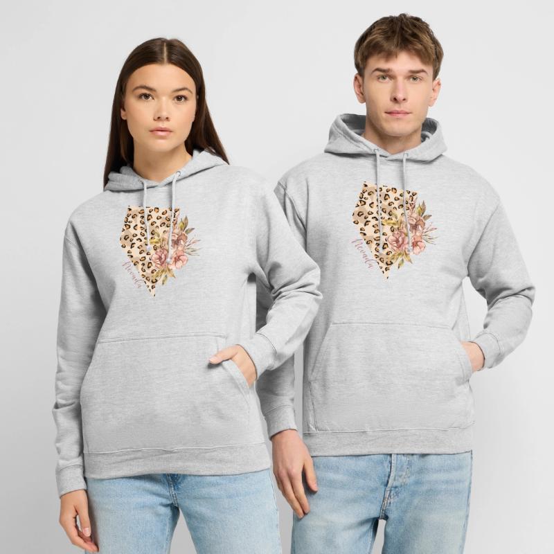 Nevada Leopard Pattern Map Leo Unisex Hoodie