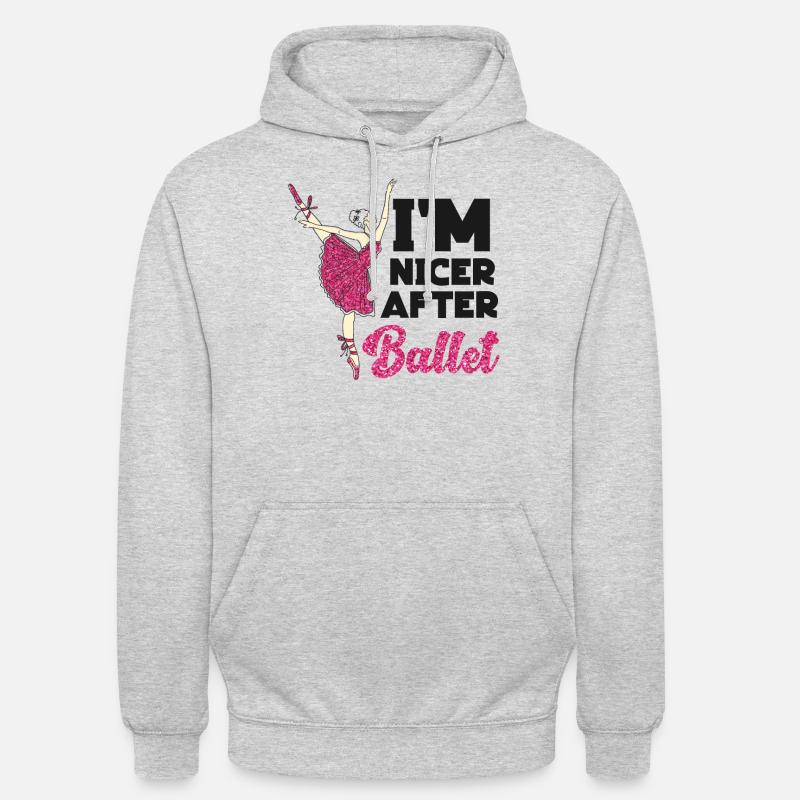 Ballet Danseuse Danse Ballerine - Sweat-shirt à capuche unisexe - gris clair chiné