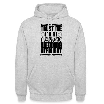 Trust Me I'm An Awesome Pastor Wedding Officiant - Unisex Hoodie - Hellgrau meliert - Vorne - Alina (178cm) & Michal (187cm)