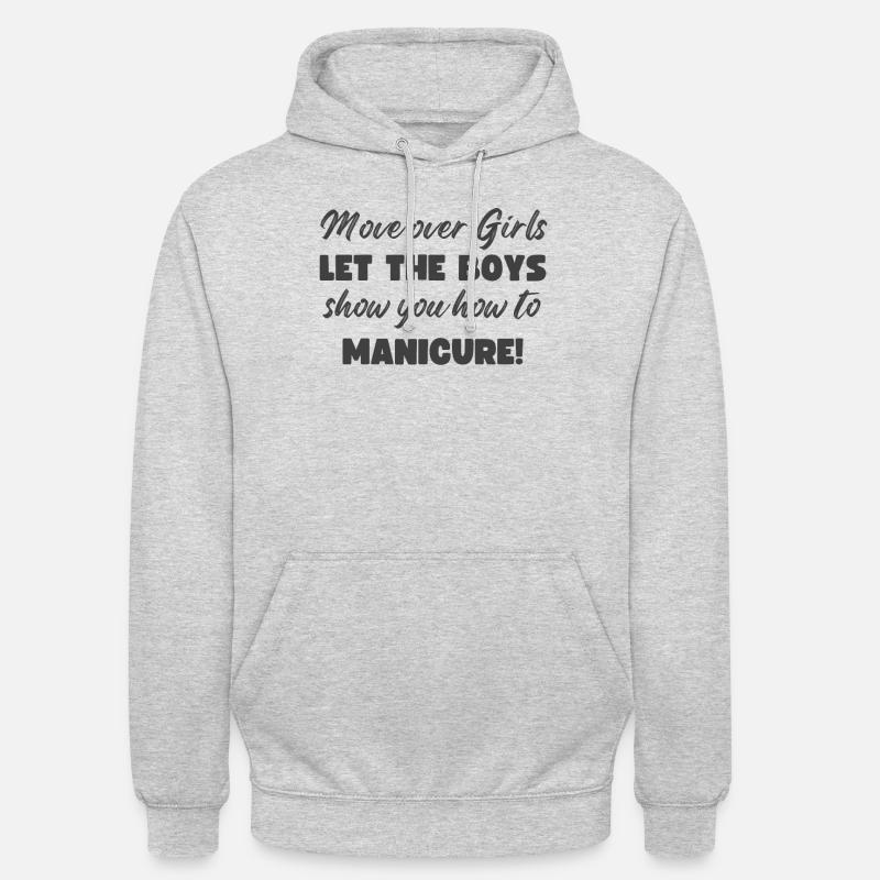 Platz Da, Mädchen - Nageltechnikerinnen - Unisex Hoodie - Hellgrau meliert
