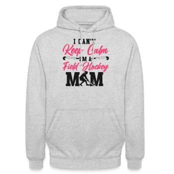Field Hockey Mom I Can't Keep Calm - Unisex Hoodie - Hellgrau meliert - Vorne - Alina (178cm) & Michal (187cm)