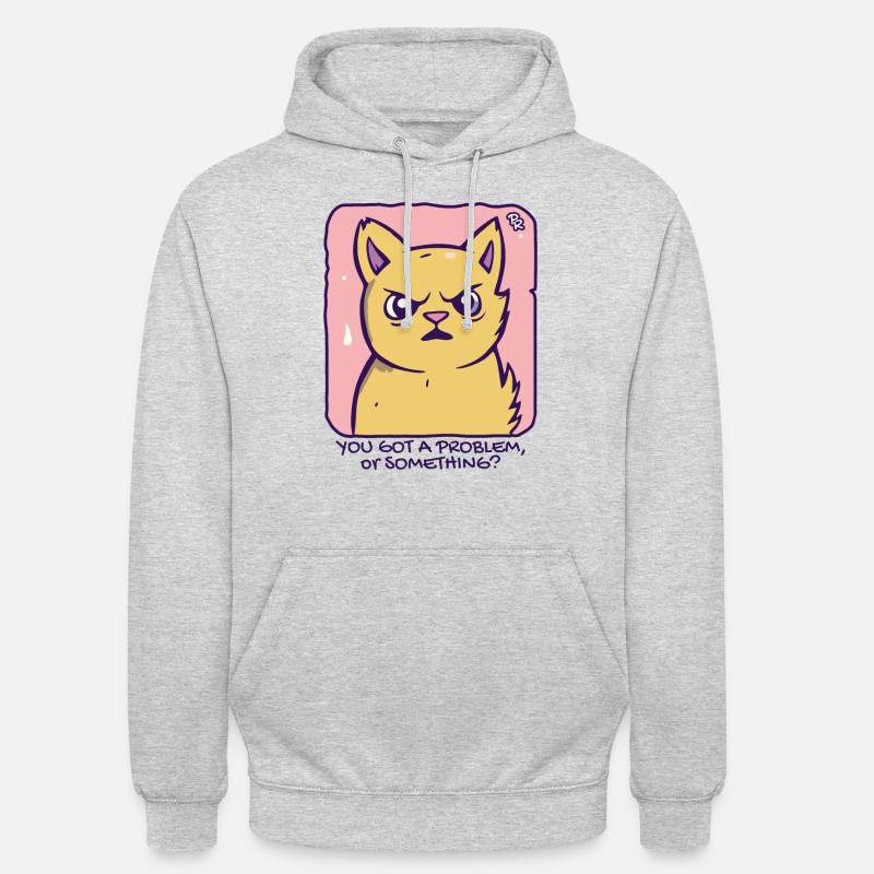 Got a problem? Passive-aggressive cat - Unisex Hoodie - light heather grey