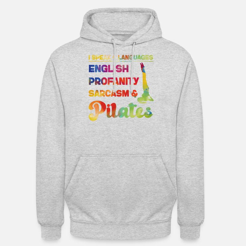 Instructeur de Pilates Enseignant - Sweat-shirt à capuche unisexe - gris clair chiné