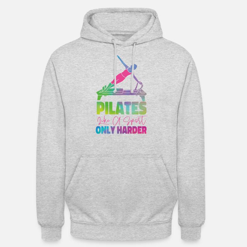 Instructeur de Pilates Enseignant - Sweat-shirt à capuche unisexe - gris clair chiné