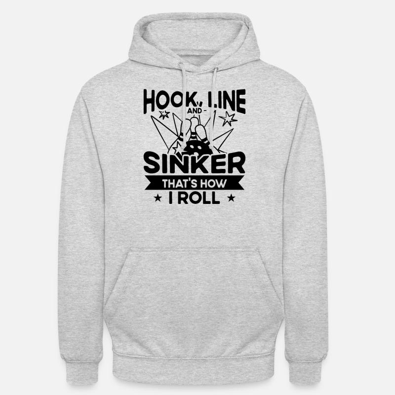 Hook Line and Sinker - Bowling - Unisex Hoodie - light heather grey