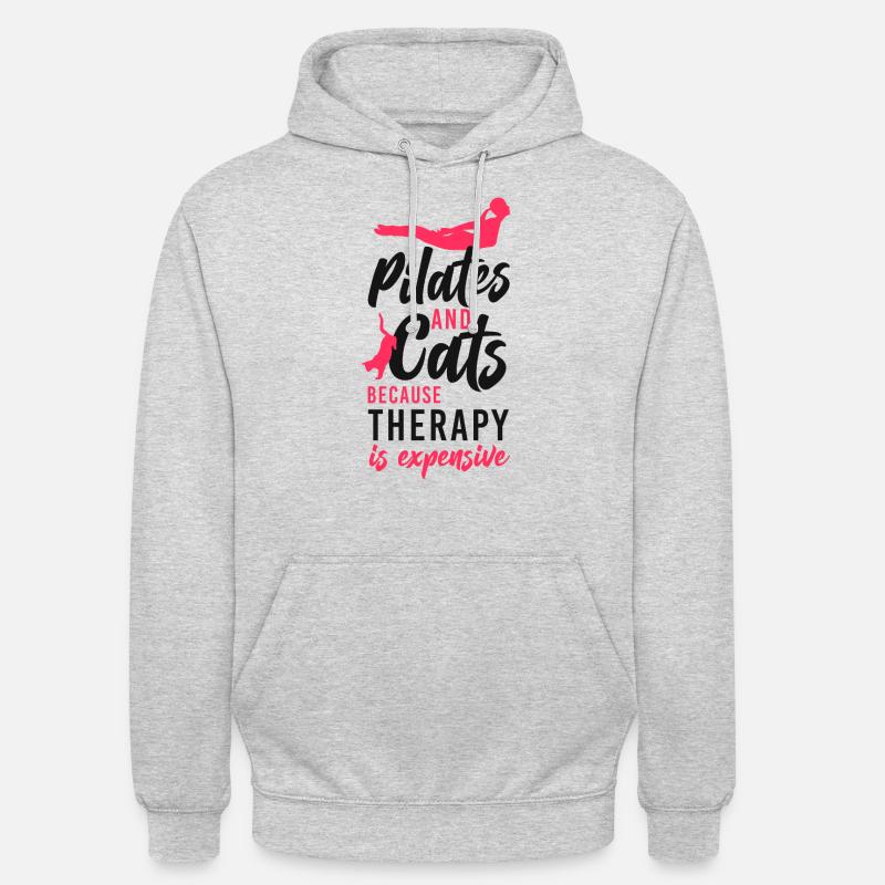 Instructeur de Pilates Enseignant Chat - Sweat-shirt à capuche unisexe - gris clair chiné