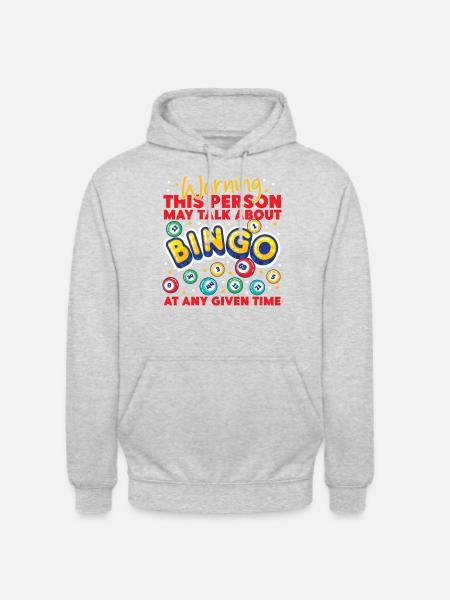 Bingo Player Warning This Person - Unisex Hoodie - light heather grey