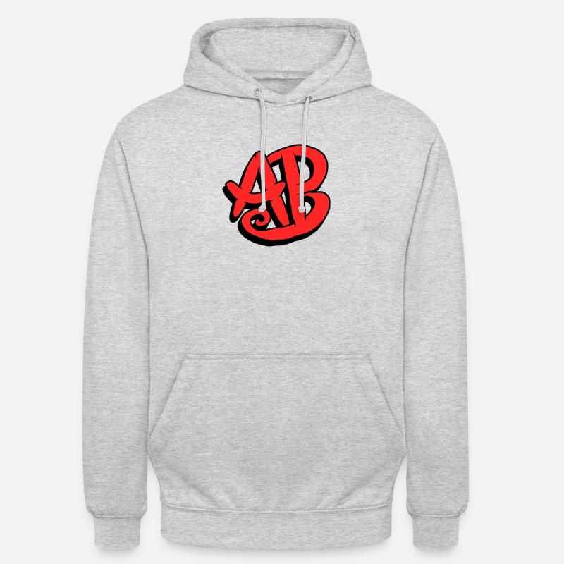 Graffiti Initials AB - Unisex Hoodie - light heather grey