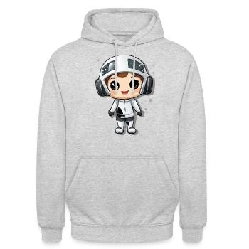 VR Lernwelt - Unisex Hoodie - Hellgrau meliert - Vorne - Alina (178cm) & Michal (187cm)