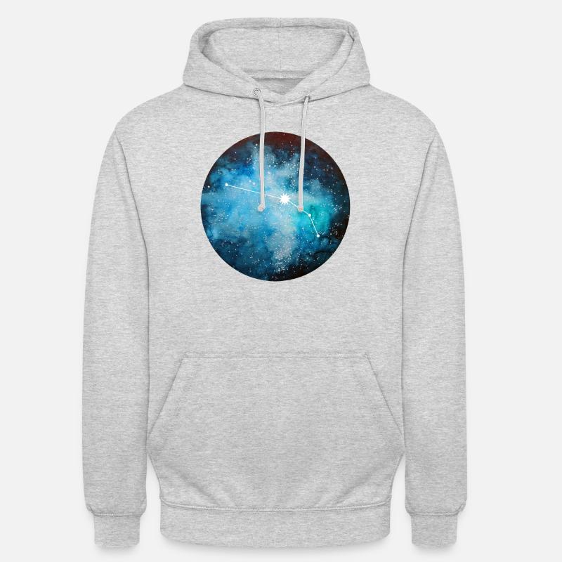 sternzeichen Widder - Unisex Hoodie - Hellgrau meliert