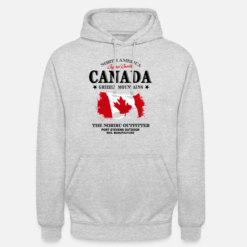Kanada - Maple Leaf - Canada - Sweat-shirt à capuche unisexe - gris clair chiné