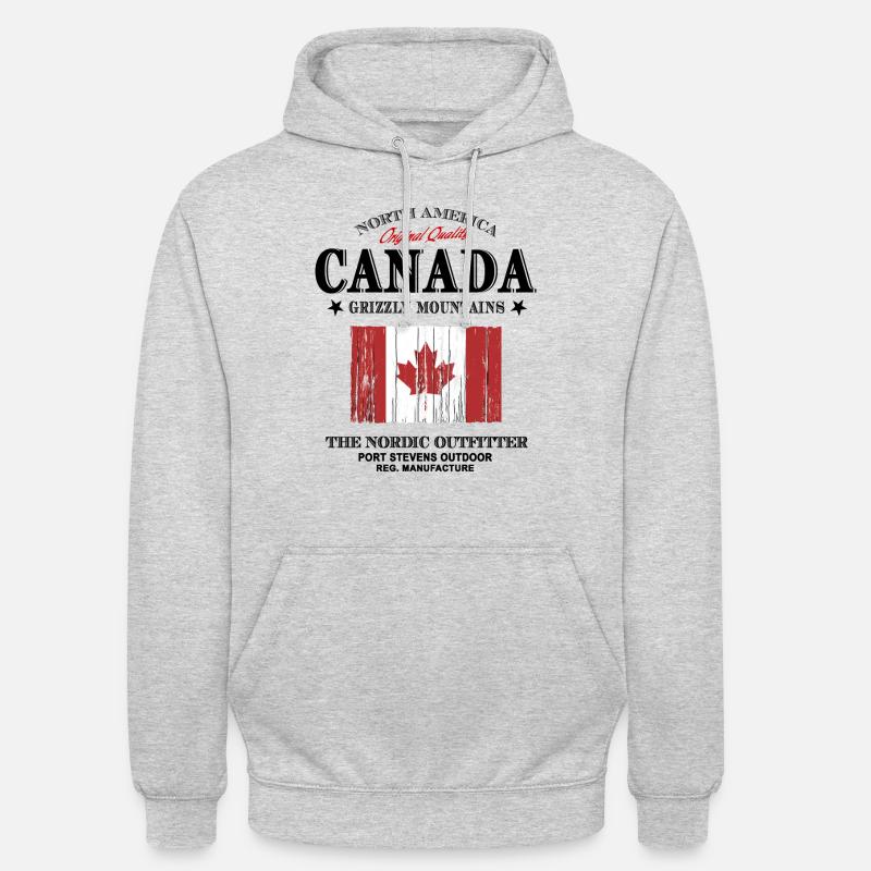 Kanada - Maple Leaf - Canada - Sweat-shirt à capuche unisexe - gris clair chiné