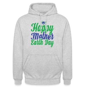 happy mother earth day - Unisex Hoodie - light heather grey - Front - Alina (178cm) & Michal (187cm)