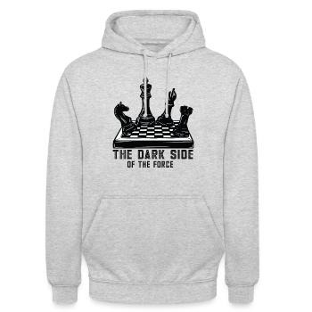 Lusitger Schachspieler Spruch I Schach - Unisex Hoodie - Hellgrau meliert - Vorne - Alina (178cm) & Michal (187cm)