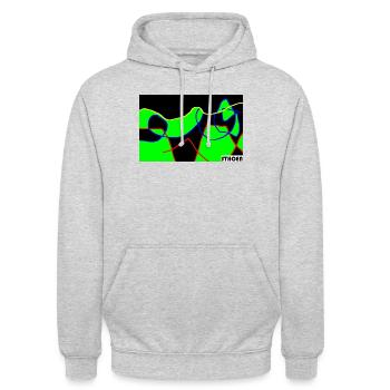 Pure Freude - Unisex Hoodie - Hellgrau meliert - Vorne - Alina (178cm) & Michal (187cm)