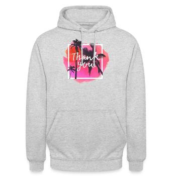 Vielen Dank - Unisex Hoodie - Hellgrau meliert - Vorne - Alina (178cm) & Michal (187cm)