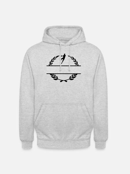 Handballer in laurel wreath monogram - Unisex Hoodie - light heather grey