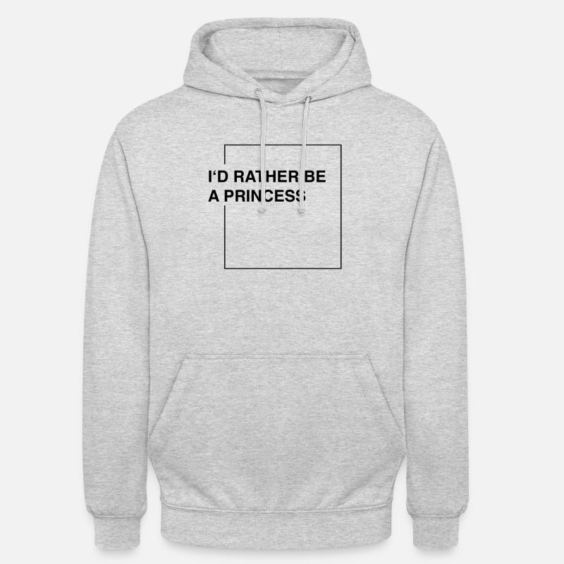 I'd rather be a princess - Unisex Hoodie - Hellgrau meliert