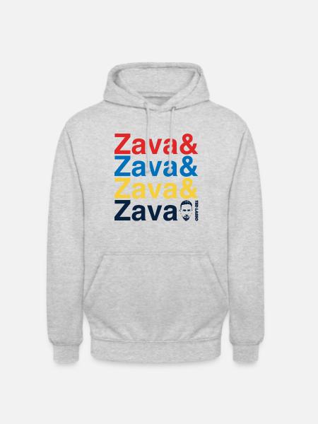 Ted Lasso Zava Schriftzug Bunt - Unisex Hoodie - Hellgrau meliert