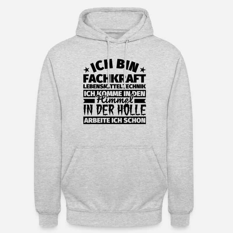 Fachkraft Lebensmitteltechnik Geschenk lustig Himm - Unisex Hoodie - Hellgrau meliert