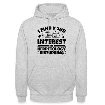 Herpetologie lustiges Geschenk - Unisex Hoodie - Hellgrau meliert - Vorne - Alina (178cm) & Michal (187cm)