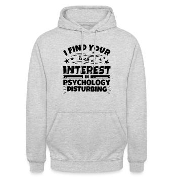 Psychologie cadeau amusant - Sweat-shirt à capuche unisexe - gris clair chiné - Devant - Alina (178cm) & Michal (187cm)