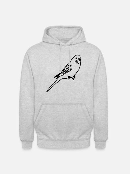 budgerigar - Unisex Hoodie - light heather grey