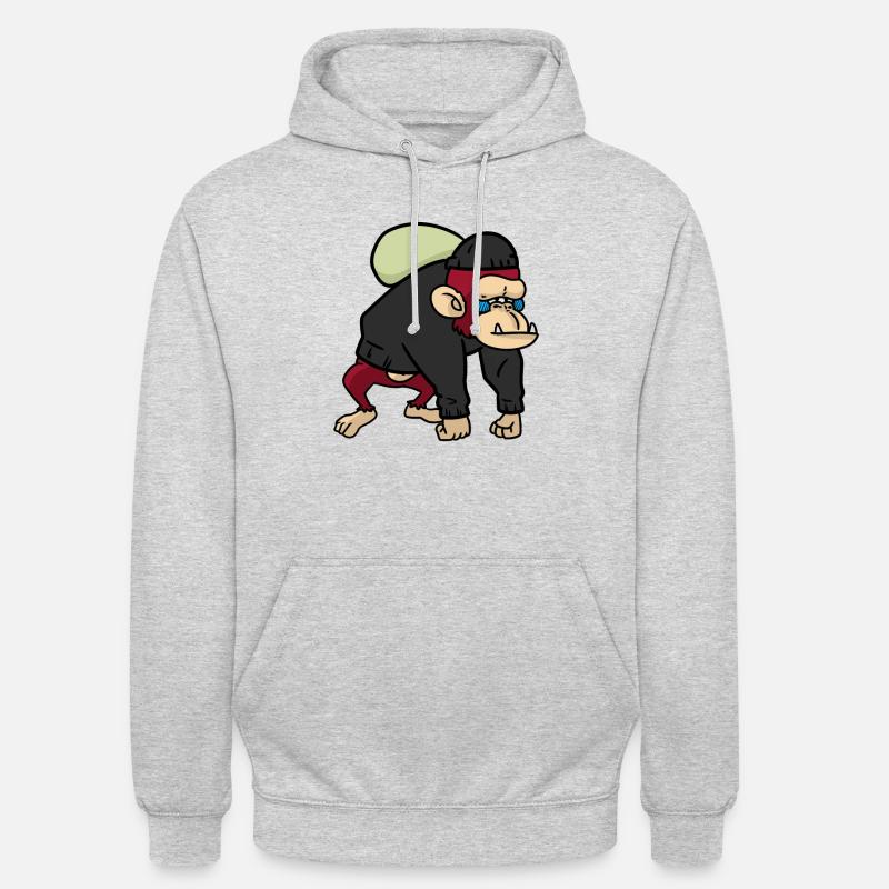 Robber Baboon monkey monkey baboons - Unisex Hoodie - light heather grey