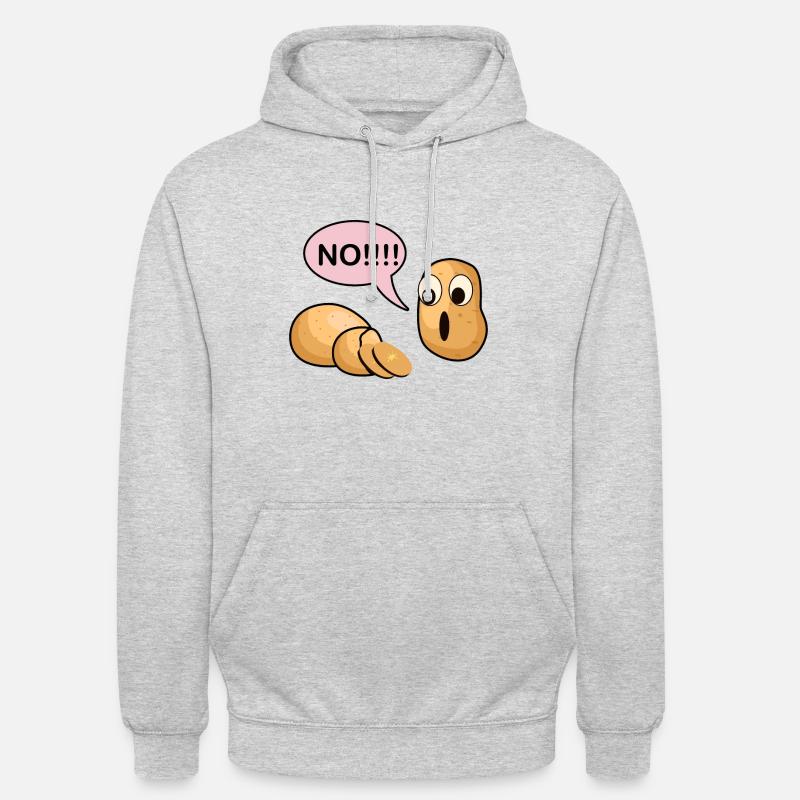 Pomme de terre choc - Sweat-shirt à capuche unisexe - gris clair chiné