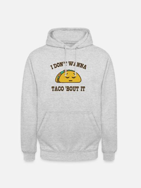Taco 'bout It - Unisex Hoodie - Hellgrau meliert