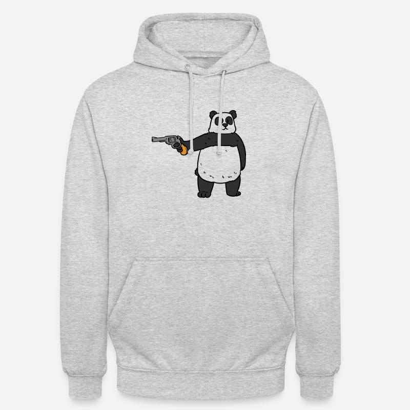 Voleur panda voleur panda - Sweat-shirt à capuche unisexe - gris clair chiné