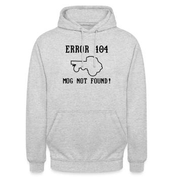 Error 404 Mog not found! - editable - Unimog - Unisex Hoodie - light heather grey - Front - Alina (178cm) & Michal (187cm)