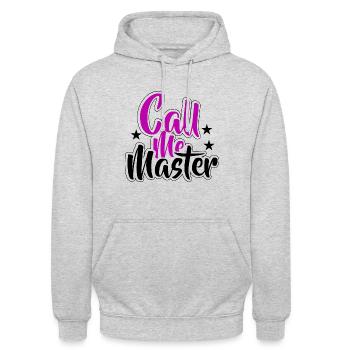 Master bestanden Abschluss Promotion Sponsion Uni - Unisex Hoodie - Hellgrau meliert - Vorne - Alina (178cm) & Michal (187cm)