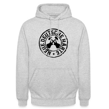 Neue Deutsche Härte - Unisex Hoodie - light heather grey - Front - Alina (178cm) & Michal (187cm)