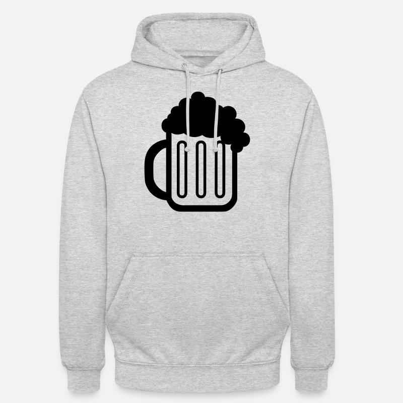 Stein (tasse de bière) 01.0 - Sweat-shirt à capuche unisexe - gris clair chiné