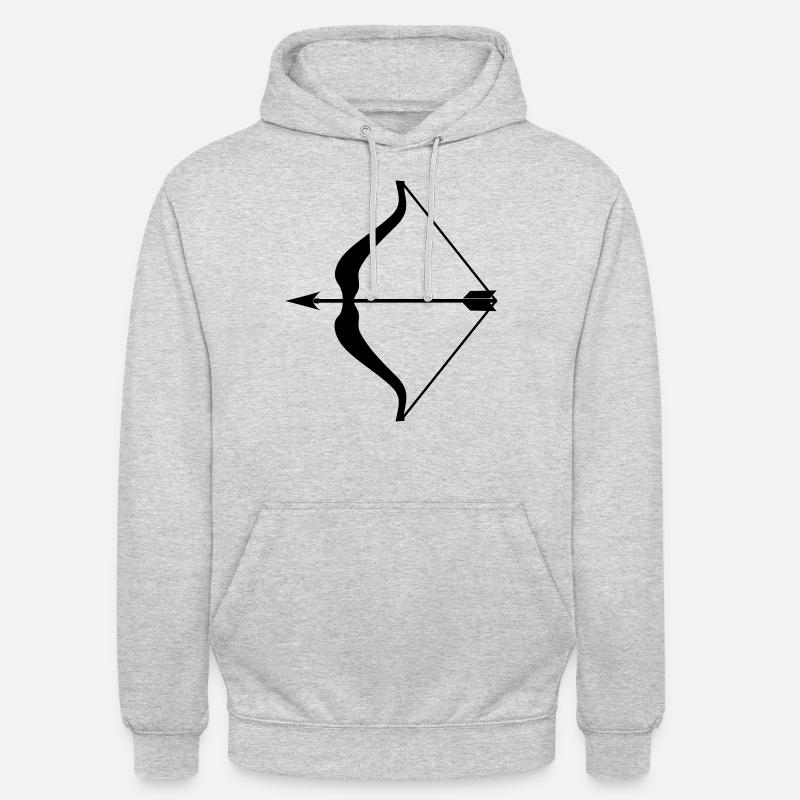 Pfeil und Bogen - Unisex Hoodie - Hellgrau meliert