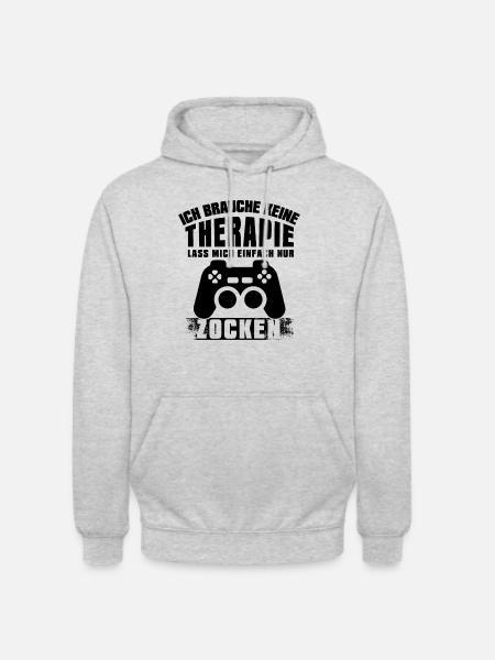 Zocken Pc Zocker Videospiele - Unisex Hoodie - Hellgrau meliert