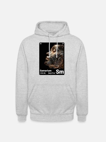 AI am Samarium (bk) - Unisex Hoodie - light heather grey