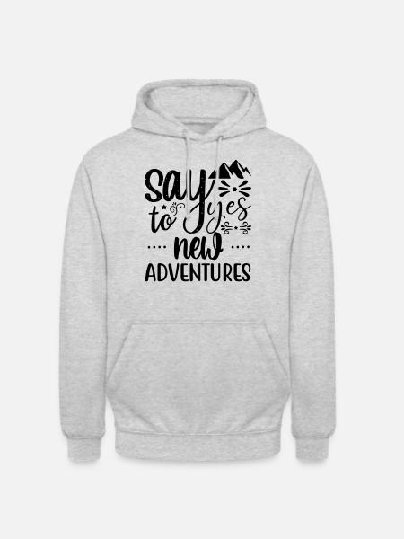say yes - Unisex Hoodie - light heather grey