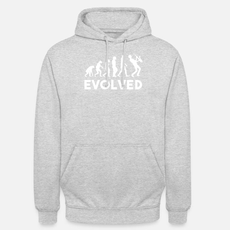 Saxophone Evolution - Unisex Hoodie - Hellgrau meliert