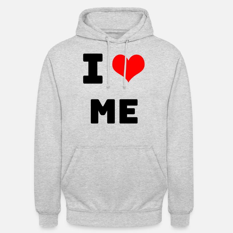 Je m’aime - Sweat-shirt à capuche unisexe - gris clair chiné