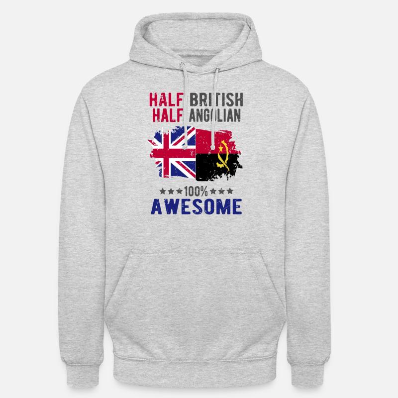 Halb Brite Halb Angolier - Unisex Hoodie - Hellgrau meliert